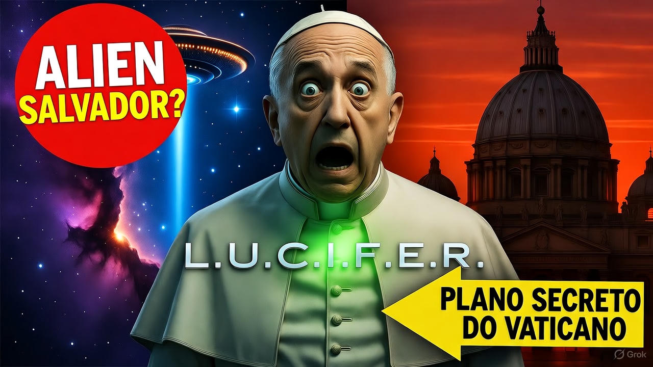 Resumo musical do livro "Exo-Vaticana" em estilo storytelling que narra a trama do livro como uma jornada misteriosa, misturando elementos de conspiração, profecia e alerta espiritual.