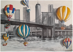 Obras de Rosângela Vig Premiadas Internacionalmente Rosangela Vig - Ny and balloons AST 50 X 70 2026