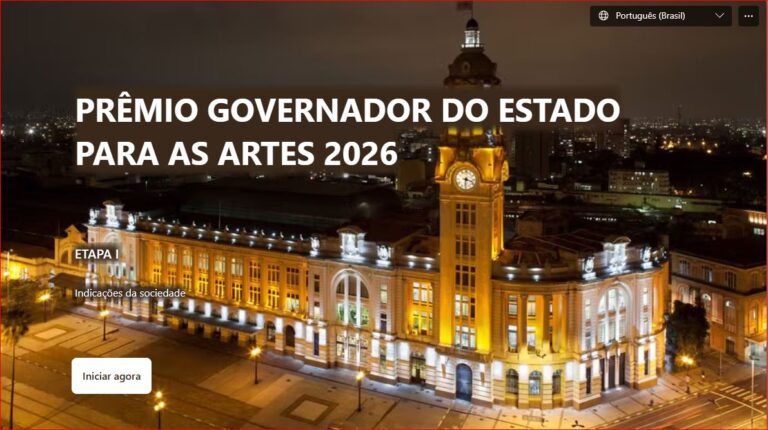 Premio governador do estado de arte 2026