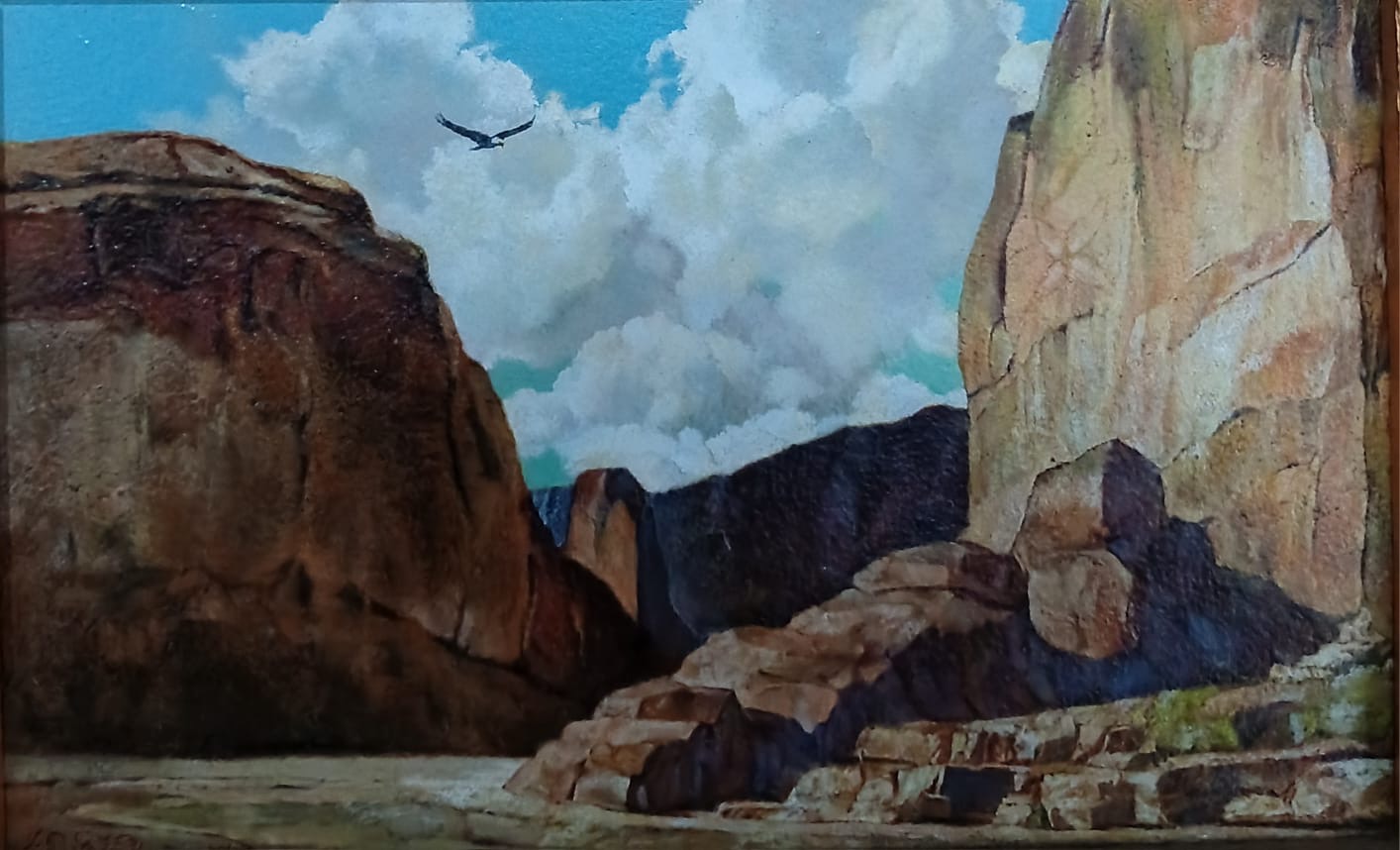 JG Fajardo - Horizonte de Pedra - Óleo Sobre Eucatex - 26 cm X 16,8 cm - 2010