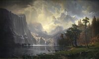 As Raízes do Romantismo (Figura 1 - Albert Bierstadt, Among the Sierra Nevada, Califórnia, óleo sobre tela, 183 cm x 305 cm, 1868, Smithsonian American Art Museum.