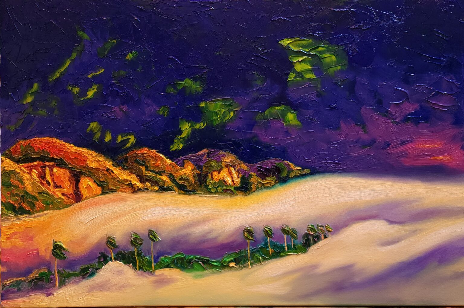 Jorge Risco Candamo Oleo/Tela 2026 Quietude da noite "Da série sob a mesma luz " 60×40