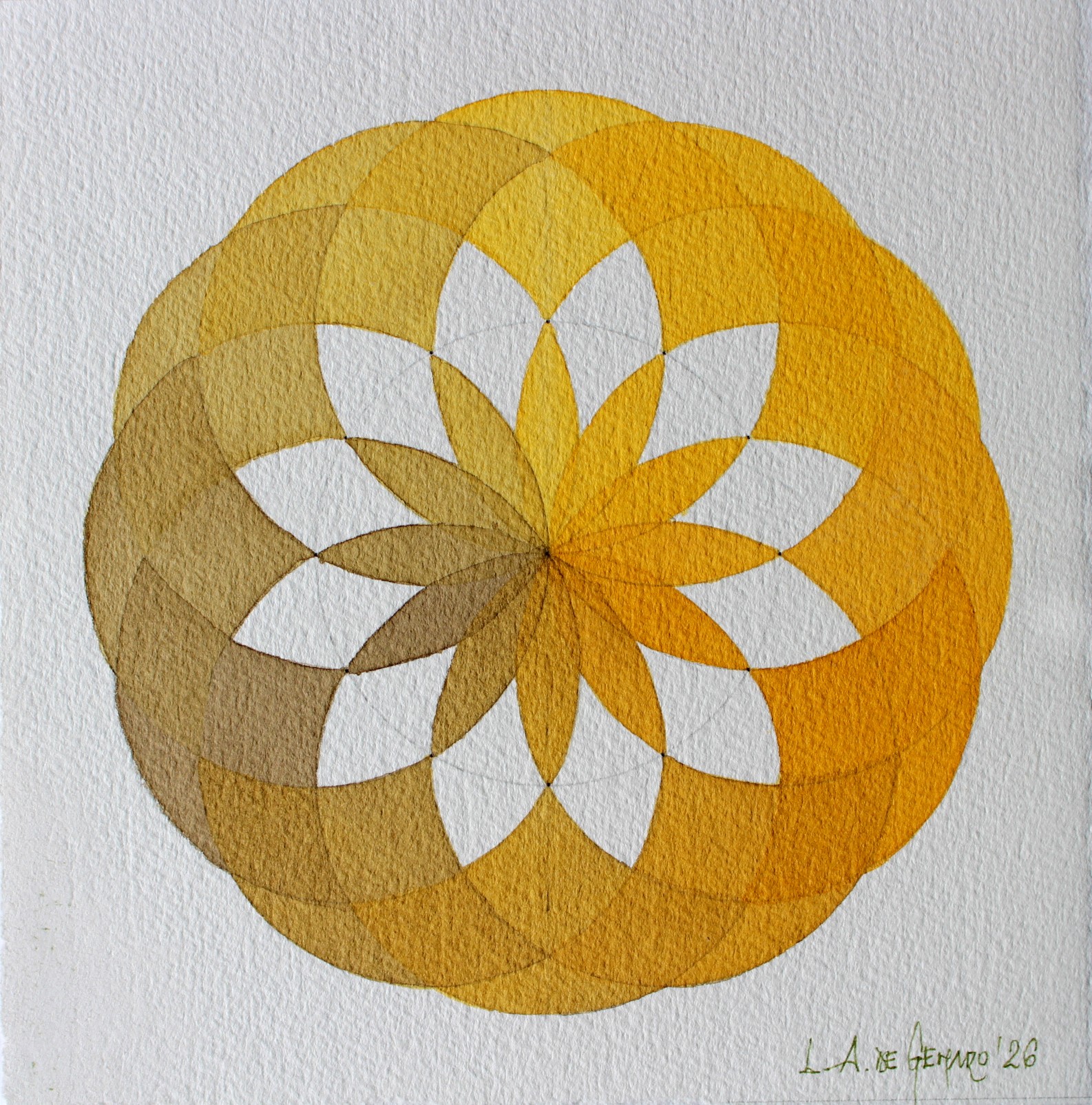 Produção de Aquarelas de pequeno formato de Luiz Alberto de Genaro, dedicada ao tema das "Rosáceas". - Imagem 2